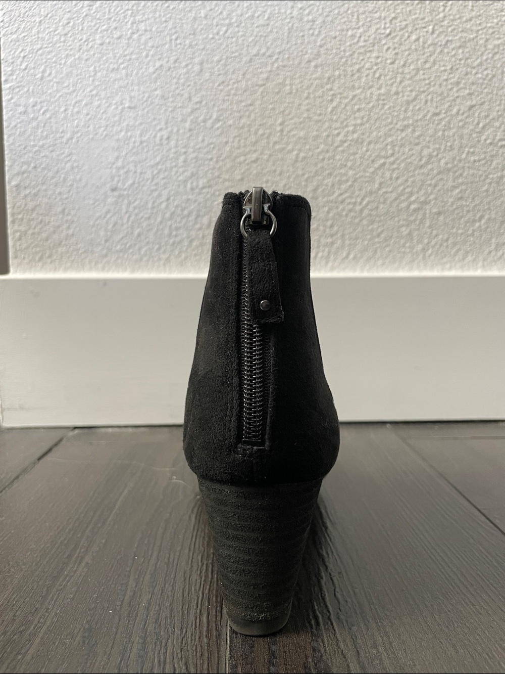 Dr. Scholl's Black Suede Wedge Chelsea Ankle Boots - Picture 3 of 5